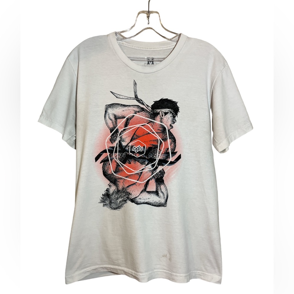 Pre-Owned Ultra Rare Onnit Street Fighter Collab Ken Ryu T-Shirt Mens Size M